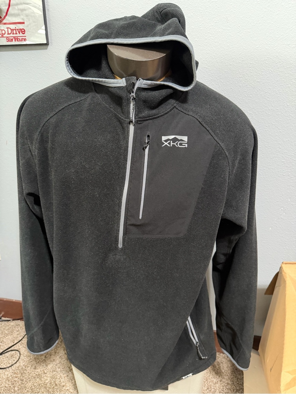 Kings XKG Men’s XXL Half ZIP Fleexe Hooded Jacket